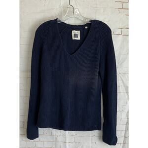 Marc O'Polo Womens Blue V Neck Organic‎ Cotton Sweater Size S